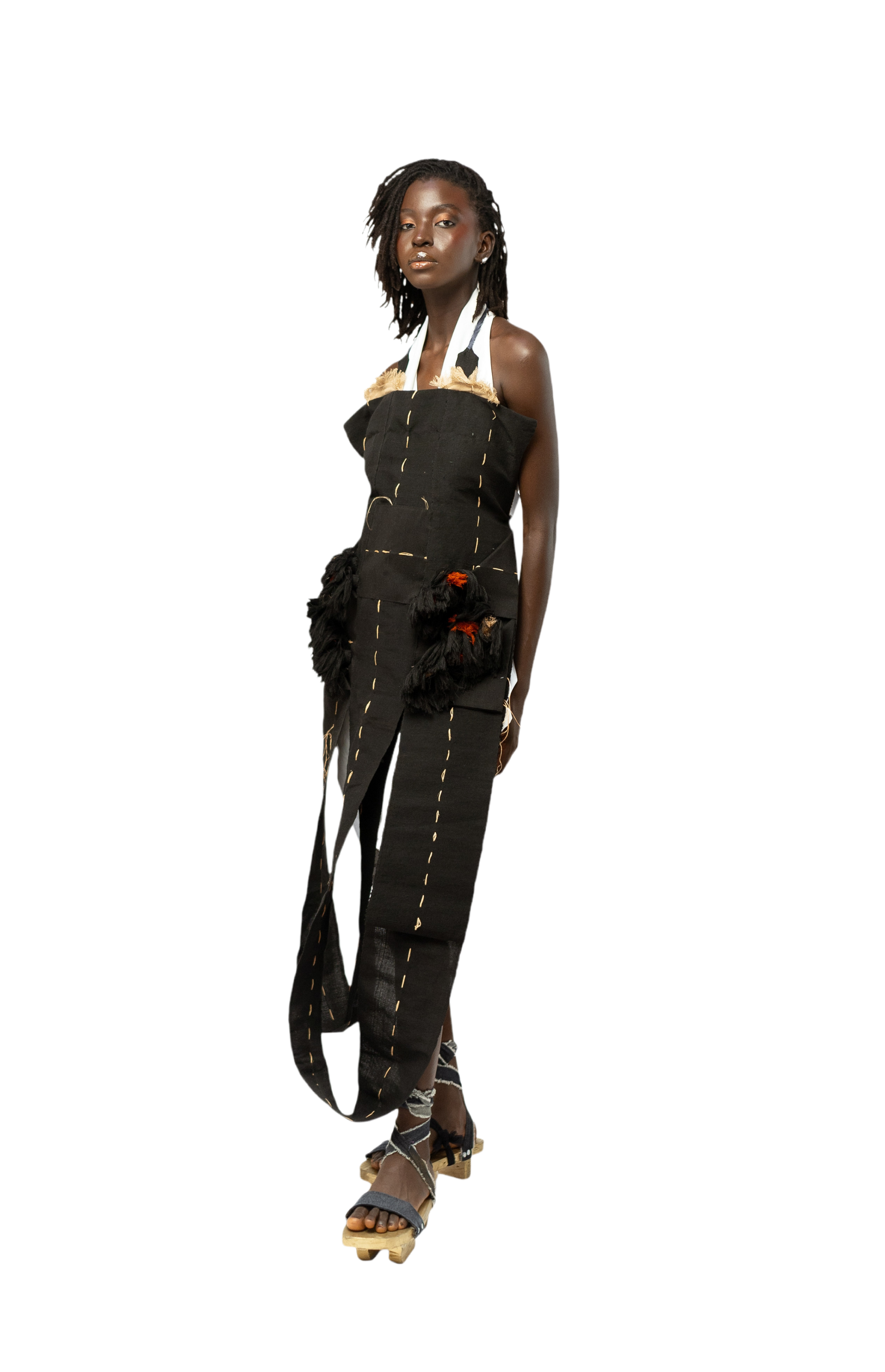 Cropped Halter Top - Denim