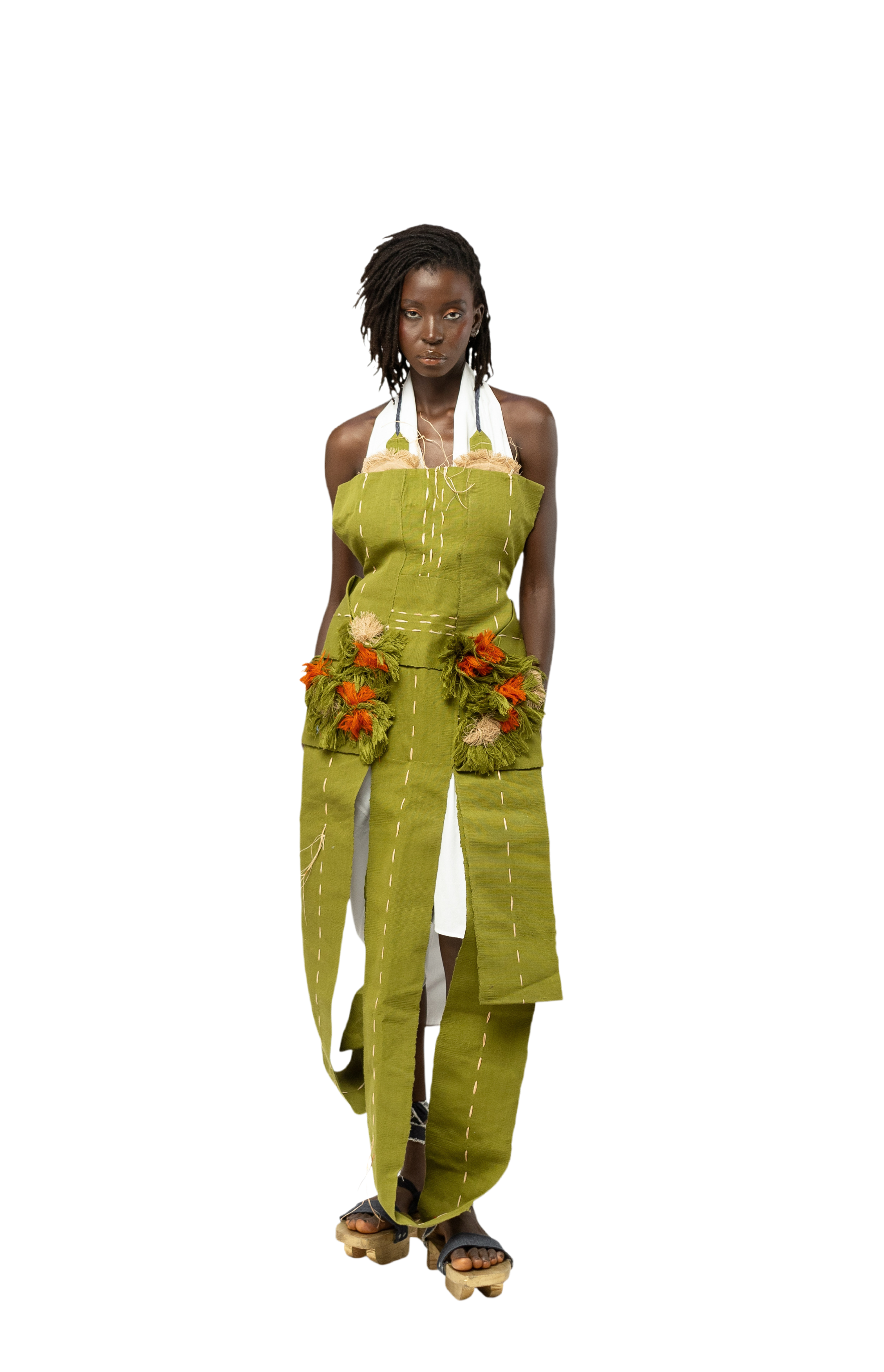 Cropped Halter Top - Denim