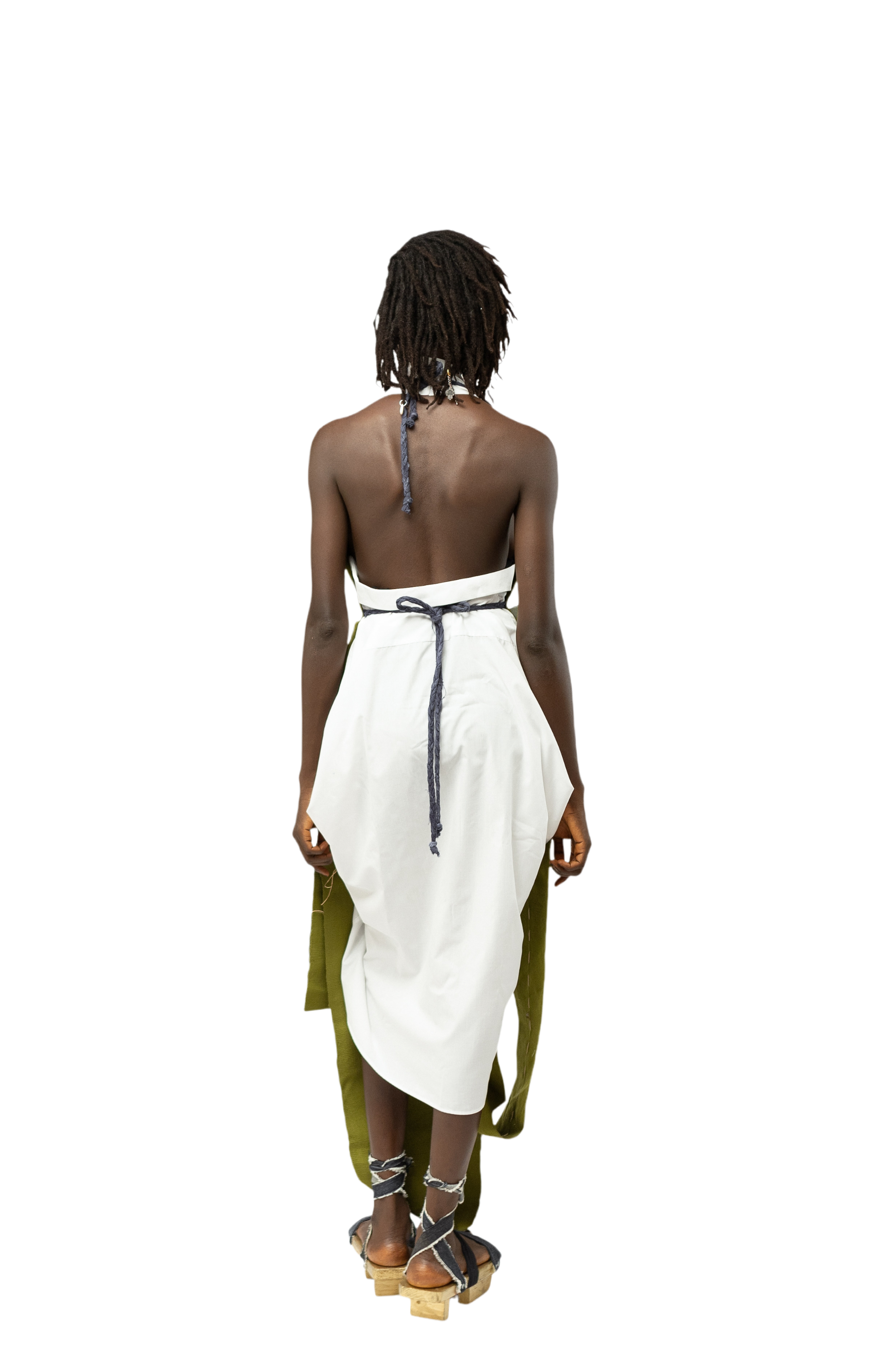 Cropped Halter Top - Denim