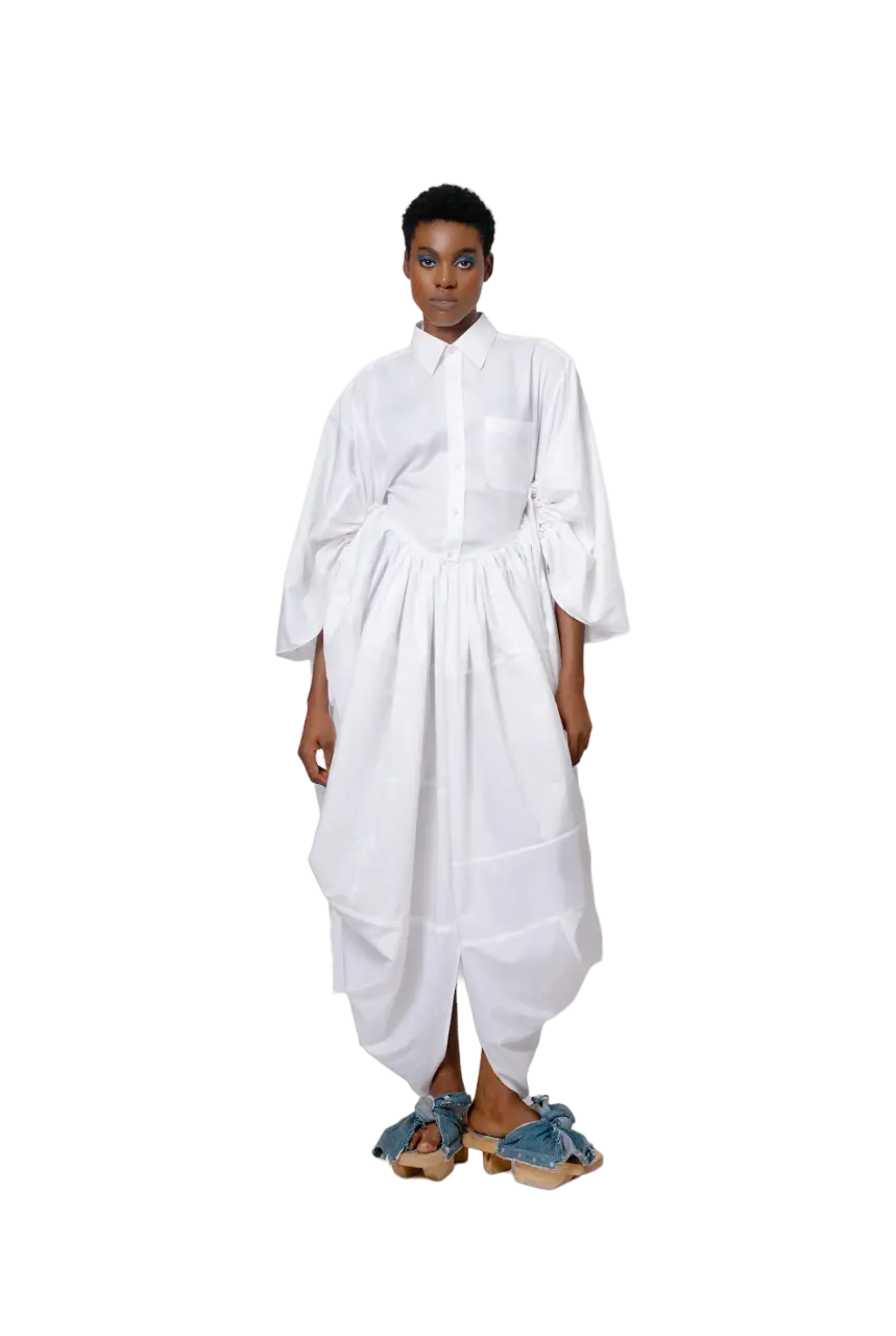 Cropped Halter Top - Denim